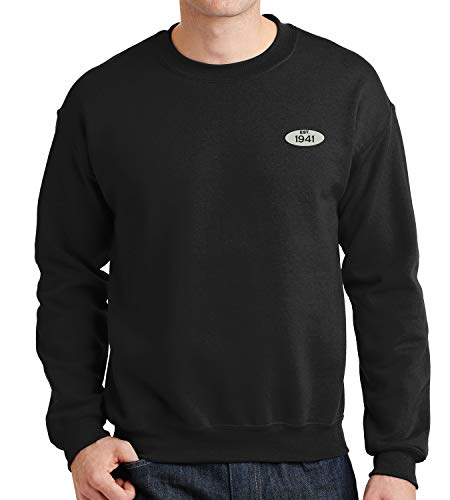 Trendy Apparel Shop Established 1941 Embroidered Crewneck Sweatshirt - Black - Small