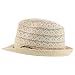 Trendy Apparel Shop Youth Size Girl's Cotton Lace Black Tie Fedora Hat