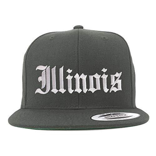 Trendy Apparel Shop Illinois State Old English Embroidered Flatbill Snapback