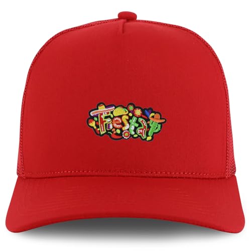 Trendy Apparel Shop Mexican Fiesta Party Embroidered Patch Trucker Cap