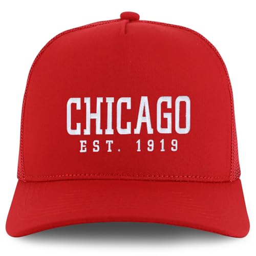 Trendy Apparel Shop Chicago Est.1919 Embroidered 5 Panel Snapback Trucker Cap