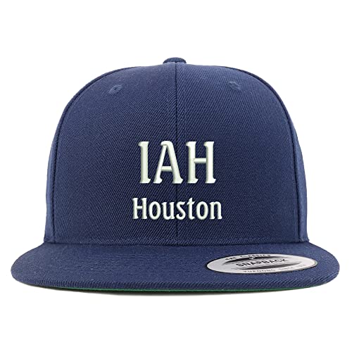 Trendy Apparel Shop IAH Houston Embroidered Flatbill Snapback