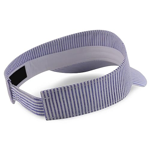 Trendy Apparel Shop Lightweight Cotton Seersucker Visor Cap