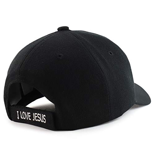 Trendy Apparel Shop Christ Anchor I Love Jesus Embroidered Baseball Cap
