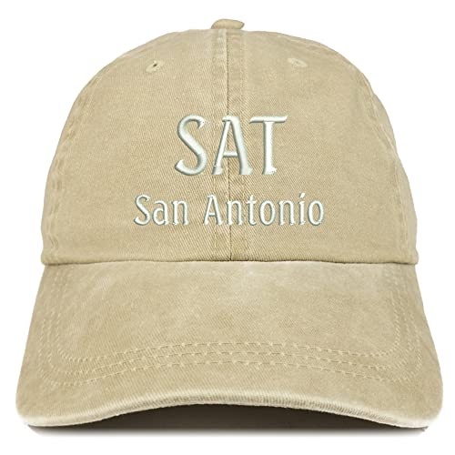 Trendy Apparel Shop SAN San Antonio Embroidered Pigment Dyed Washed Baseball Cap
