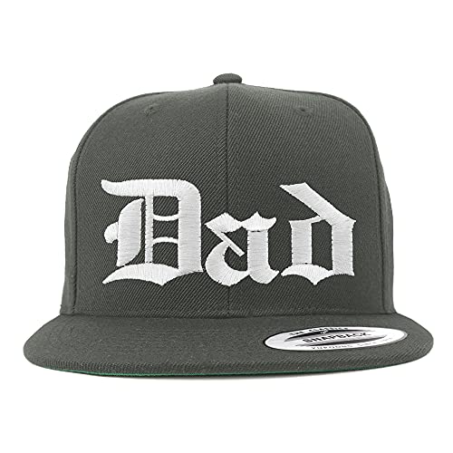 Trendy Apparel Shop DAD Old English Embroidered Flatbill Snapback