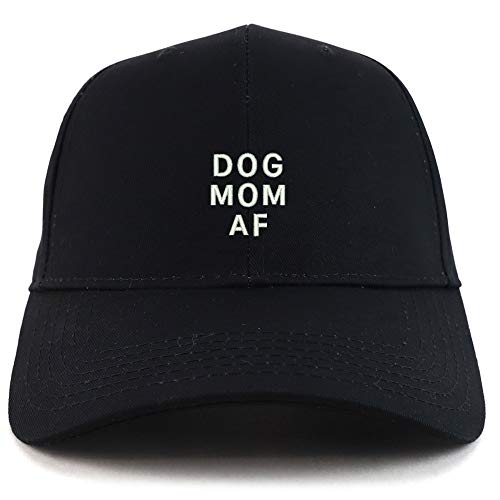 Trendy Apparel Shop Dog Mom AF Embroidered Sturctured Baseball Cap