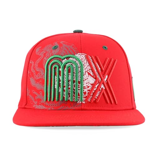 Trendy Apparel Shop 3D MX Embroidered Structured Flat Bill Snapback Baseball Cap