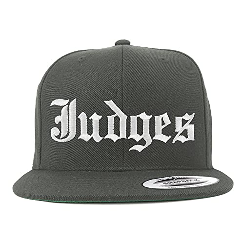 Trendy Apparel Shop Judges Old English Embroidered Flatbill Snapback