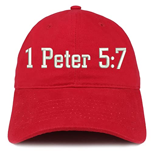 Trendy Apparel Shop 1 Peter 5:7 Low Profile Soft Cotton Baseball Cap