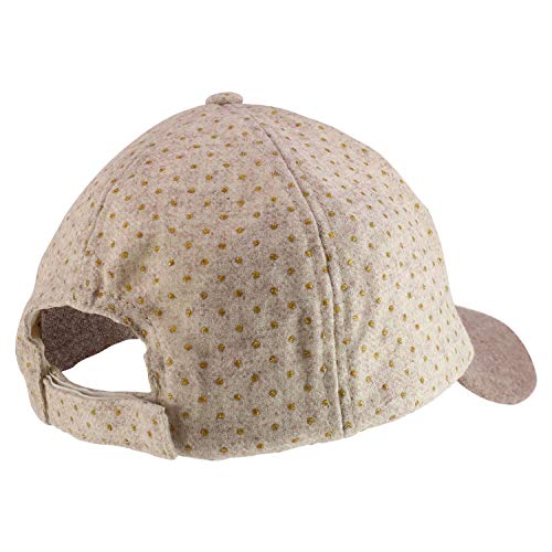 Trendy Apparel Shop Gold Glitter Dots Ear Flap Wool Baseball Cap