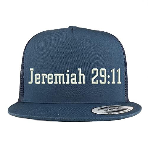 Trendy Apparel Shop Jeremiah 29:11 5 Panel Flatbill Trucker Cap