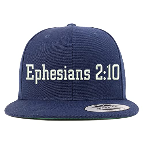 Trendy Apparel Shop Ephesians 2:10 Embroidered Flatbill Snapback
