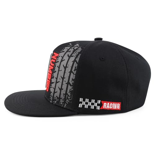 Trendy Apparel Shop 6 Panel Number 1 Rading 3D Embroidered Flat Bill Snapback Cap