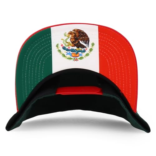 Trendy Apparel Shop Mexico Guadalupe Embroidered Flat Bill Snapback Cap