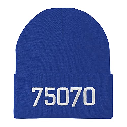 Trendy Apparel Shop 75070 McKinney TX Old English Embroidered Long Cuff Beanie
