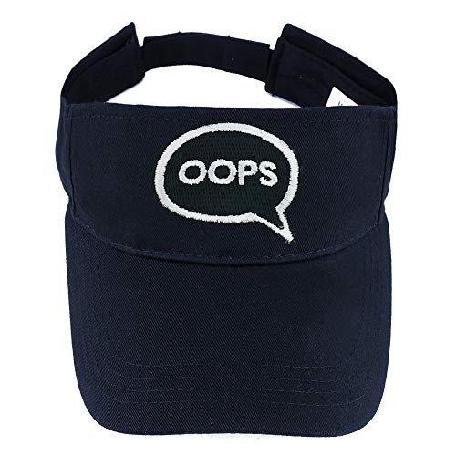 Trendy Apparel Shop Oops Patch Cotton Summer Visor Cap