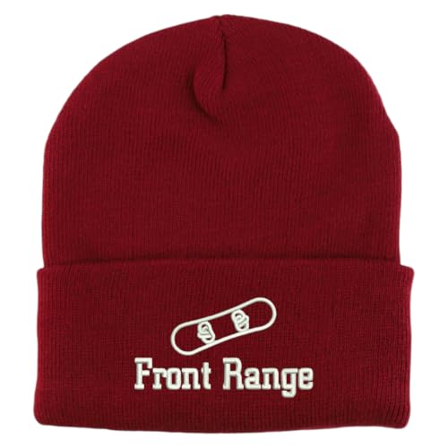 Trendy Apparel Shop Front Range Snowboard Logo Embroidered Long Cuff Beanie