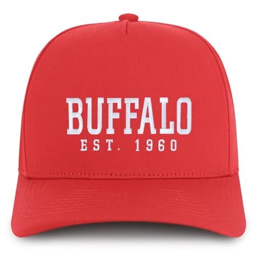Trendy Apparel Shop Buffalo Est.1960 Embroidered 5 Panel Structured Baseball Cap