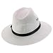 Trendy Apparel Shop Classic Retro Panama Straw Hat with Leather Band