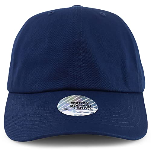 Trendy Apparel Shop Oversized XXL Unstructured Cotton Dad Hat with Adjustable Elastic Clasp Buckle