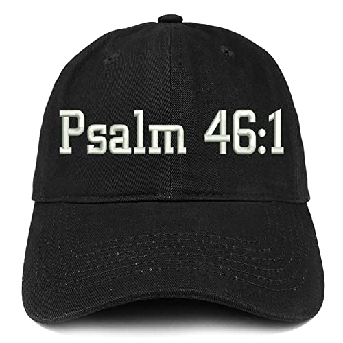 Trendy Apparel Shop Psalm 46:1 Low Profile Soft Cotton Baseball Cap