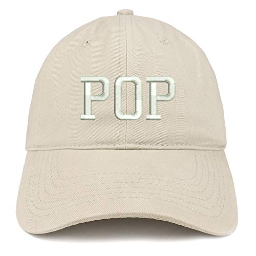 Trendy Apparel Shop POP Embroidered Soft Crown 100% Brushed Cotton Cap
