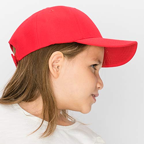 Trendy Apparel Shop Plain Youth Size Kid's Adjustable Structured Baseball Cap