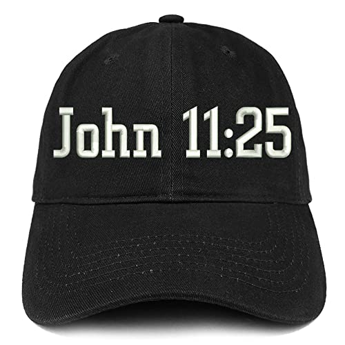 Trendy Apparel Shop John 11:25 Low Profile Soft Cotton Baseball Cap