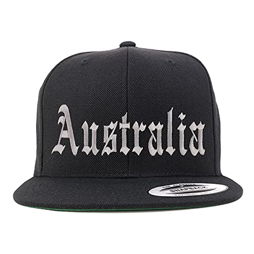 Trendy Apparel Shop Australia Old English Embroidered Flatbill Snapback