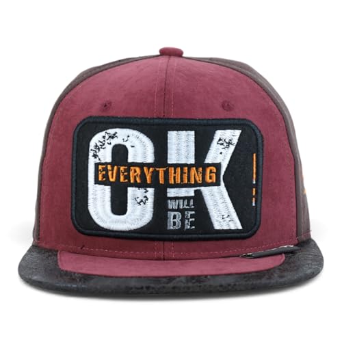 Trendy Apparel Shop Everything Will Be Ok Embroidered Suded Mesh Back Cap