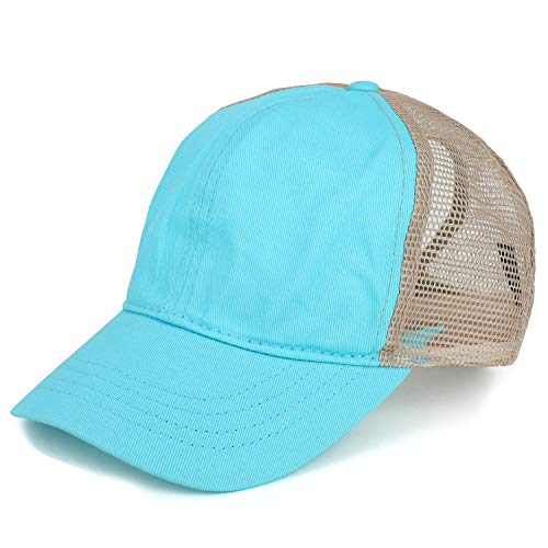Trendy Apparel Shop Kid's Youth Unstructured Mesh Back Ponytail Baseball Cap