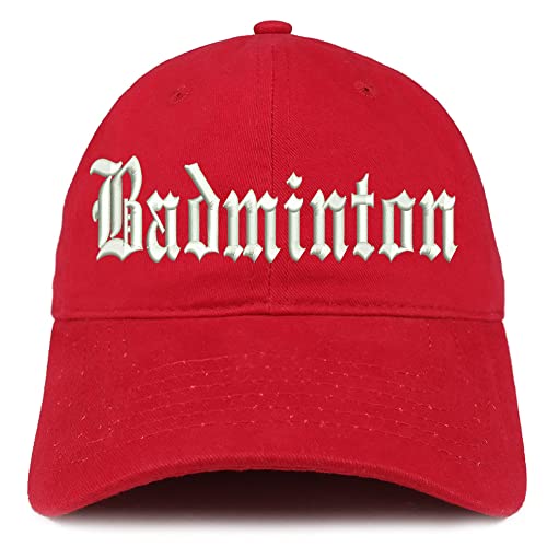 Trendy Apparel Shop Old English Badminton Low Profile Soft Cotton Baseball Cap