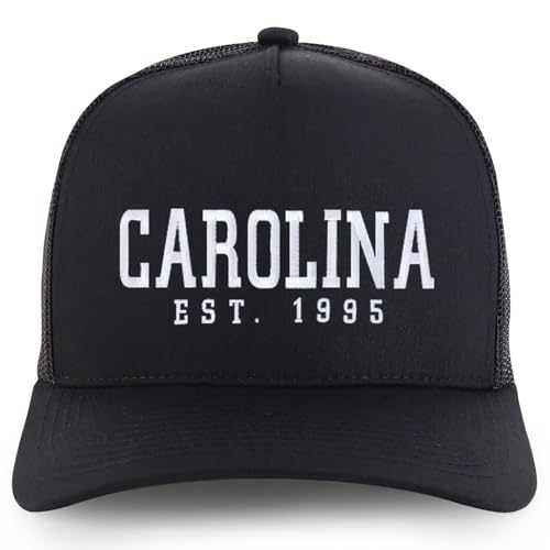Trendy Apparel Shop Carolina Est.1995 Embroidered 5 Panel Snapback Trucker Cap