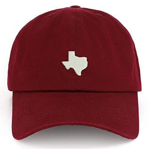 Trendy Apparel Shop XXL Texas State Embroidered Unstructured Cotton Cap