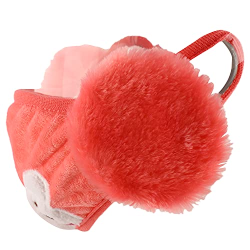 Trendy Apparel Shop Kids Winter Animal Face Cartoon Bear Mask & Earmuffs