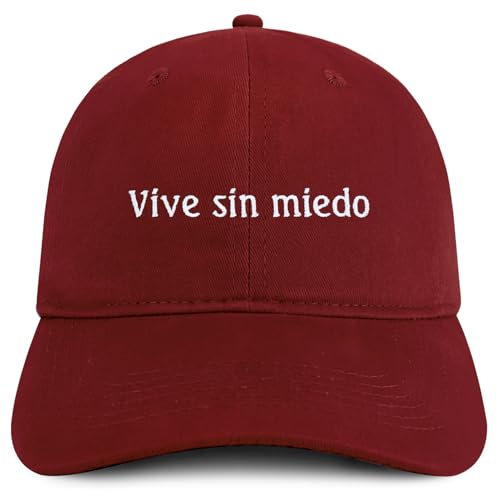 Trendy Apparel Shop Vive Sin Miedo Embroidered Cotton Low Profile Dad Hat