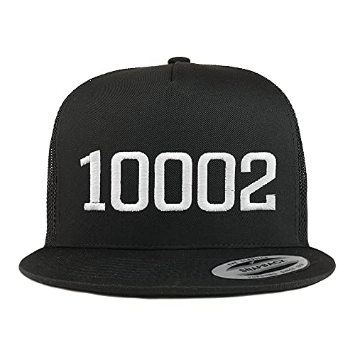 Trendy Apparel Shop 10002 New York Old English 5 Panel Flatbill Trucker Cap
