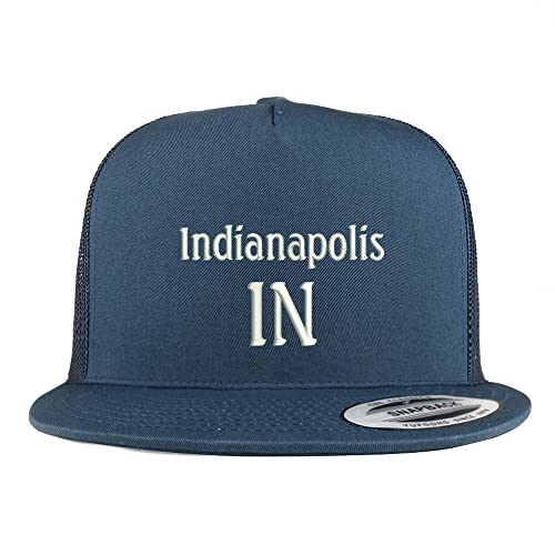 Trendy Apparel Shop Indianapolis in Embroidered 5 Panel Flatbill Trucker Cap