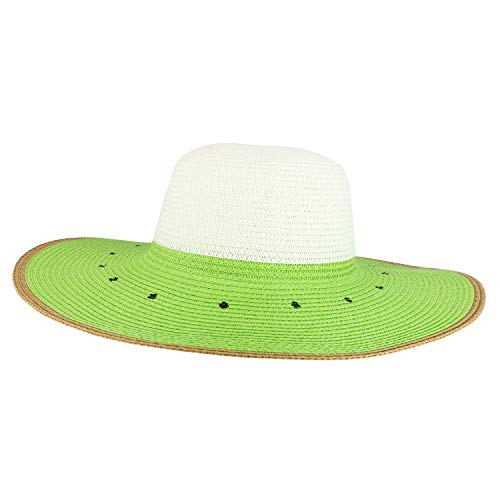Trendy Apparel Shop Summer Fruit Designed Wide Brim Paper Braid Sun Hat