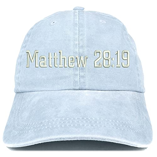 Trendy Apparel Shop Matthew 28:19 Washed Pigment Dyed Baseball Cap