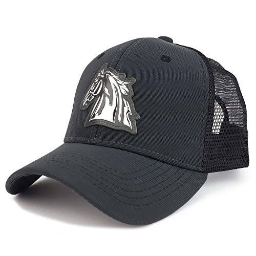 Trendy Apparel Shop High Frequency Horse Structured Trucker Mesh Cap