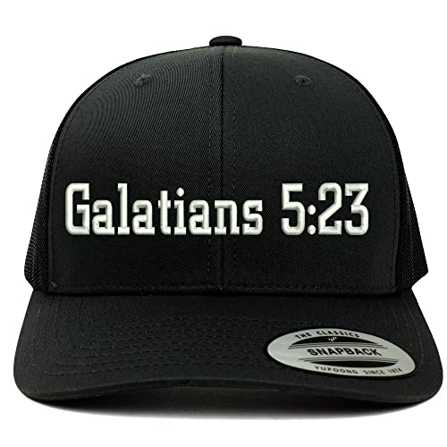 Trendy Apparel Shop Galatians 5:23 6 Panel Trucker Mesh Cap