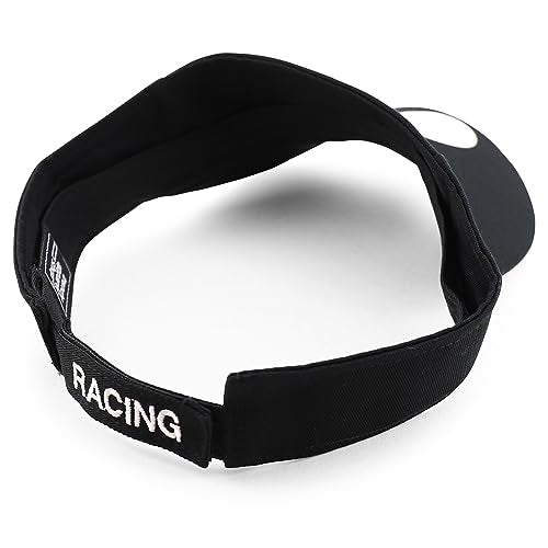 Trendy Apparel Shop Racing 3D Embroidered Flame Car Race Flag Visor Cap