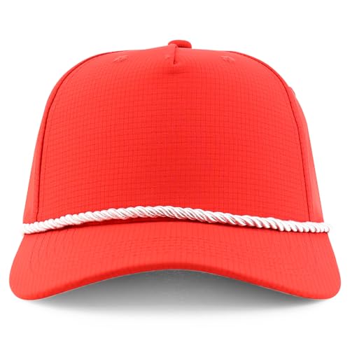 Trendy Apparel Shop Oversize XXL 5 Panel Ripstop Snapback Cap with Contrasting Rope