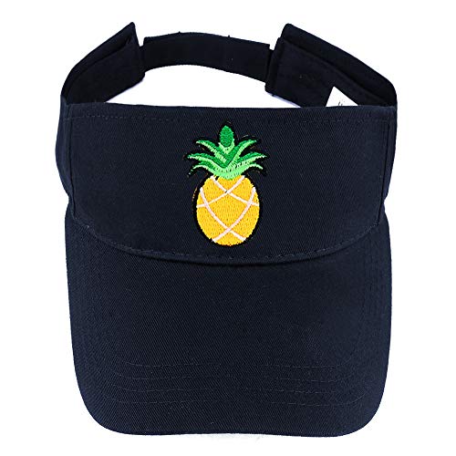 Trendy Apparel Shop Pineapple Patch Cotton Summer Visor Cap