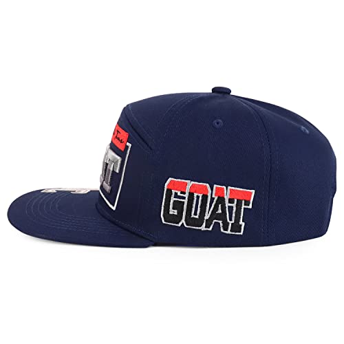 Trendy Apparel Shop Goat Embroidered 100% Cotton Flatbill Snapback Cap