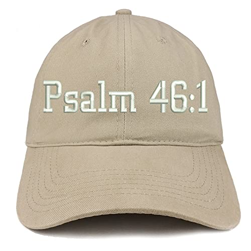 Trendy Apparel Shop Psalm 46:1 Low Profile Soft Cotton Baseball Cap