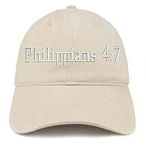Trendy Apparel Shop Philippians 4:7 Low Profile Soft Cotton Baseball Cap