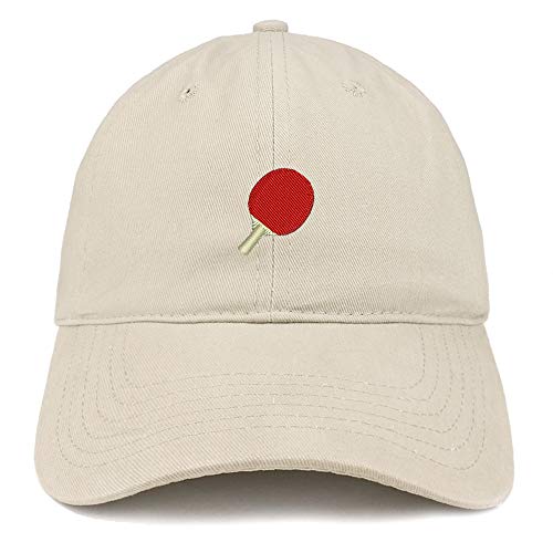 Trendy Apparel Shop Ping Pong Embroidered Soft Crown Brushed Cotton Cap